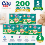 5 bag packs 200 diapers - Image 4
